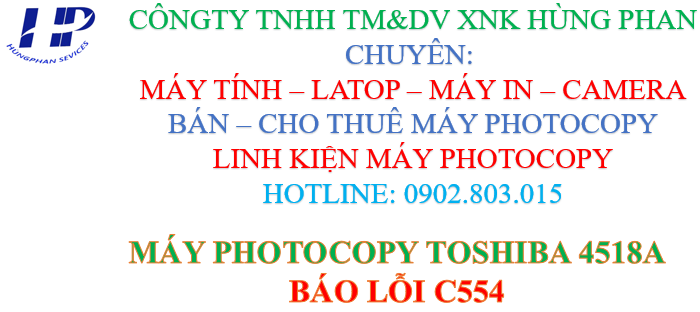 Máy photocopy Toshiba báo lỗi C554