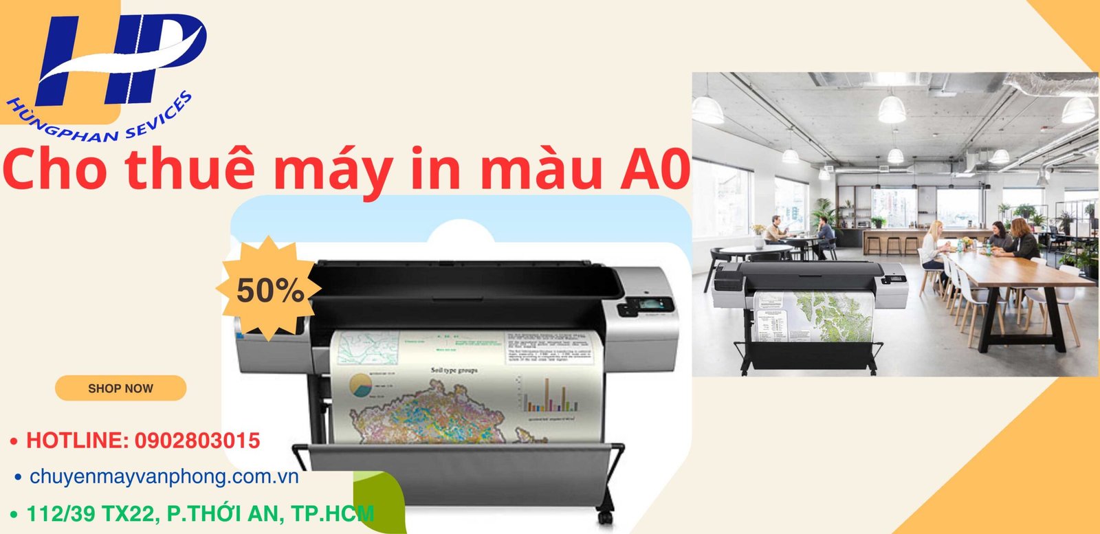 cho thuê máy in A0 màu