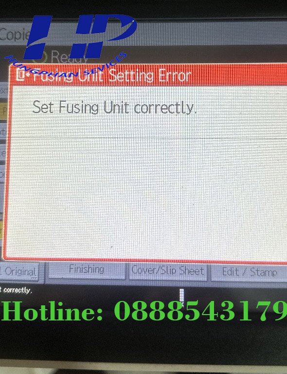 Máy photocopy Ricoh báo Fusing Unit Setting Error