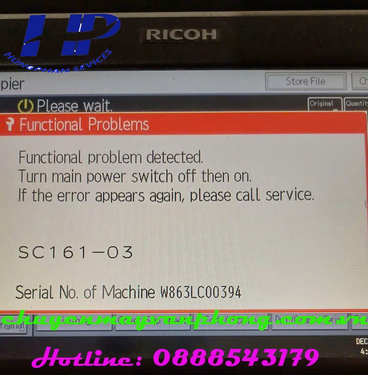 Bảng mã lỗi máy photocopy Ricoh