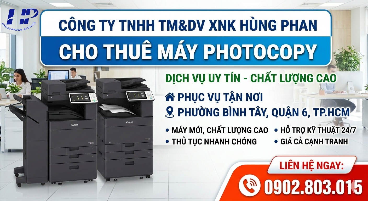 thuê máy photocopy phường Bình Tây