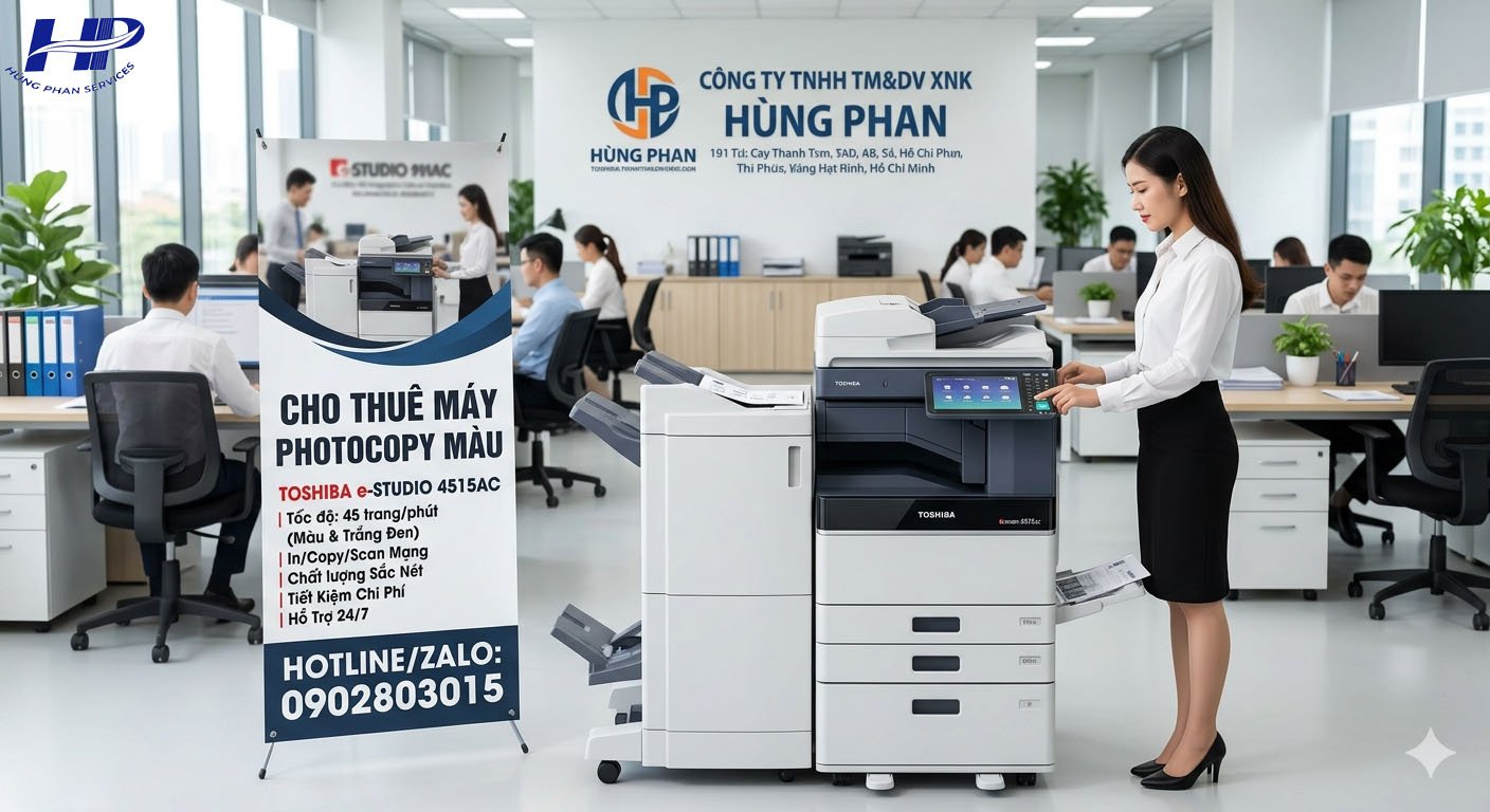 Cho thuê máy photocopy màu Toshiba 4515AC