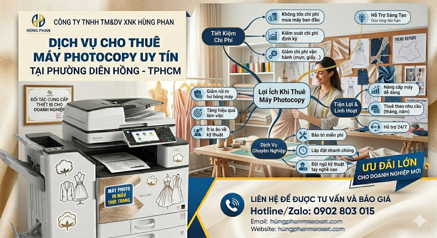 thuê máy photocopy Phường Diên Hồng