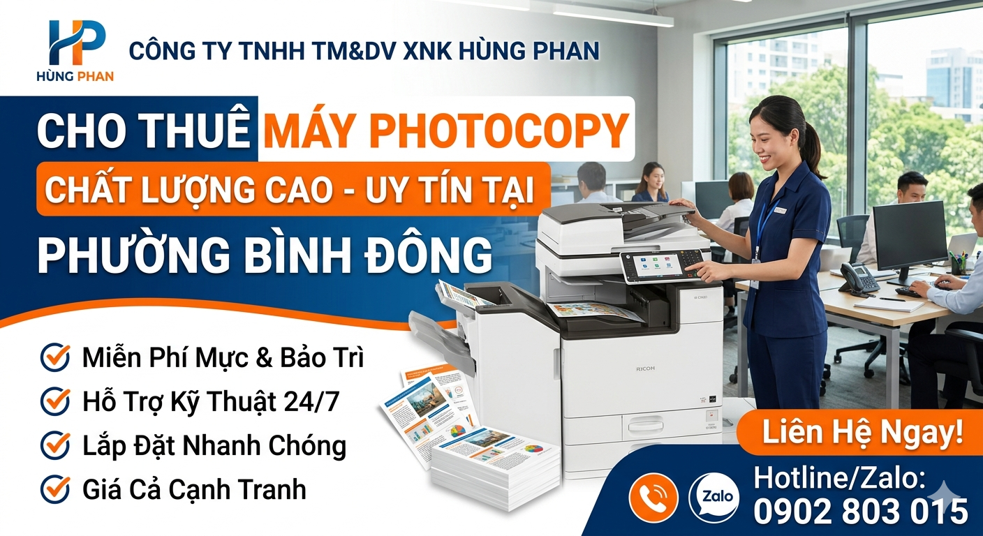 thuê máy photocopy Phường Bình Đông