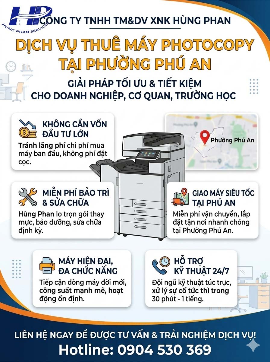 thuê máy photocopy phường Phú An