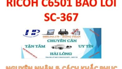 Máy Ricoh C6501 báo lỗi SC-367