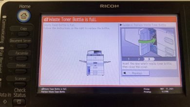 MÁY RICOH C6502 BÁO LỖI " WASTE TONER BOTTLE IS FULL"
