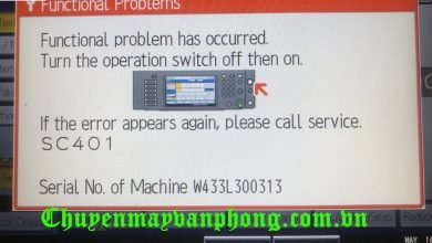 Máy Ricoh 3352 báo lỗi SC401