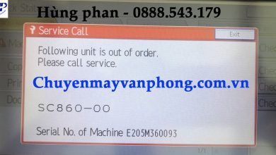 Ricoh C2503 báo lỗi SC860-00