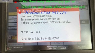 Ricoh 3352 báo lỗi SC864-01