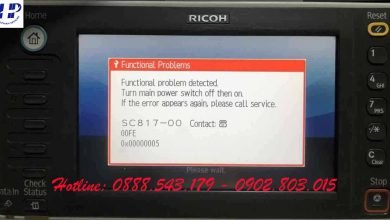 Ricoh 5002 báo lỗi SC817-00