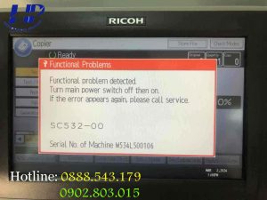 Ricoh MP5002 báo lỗi SC532-00