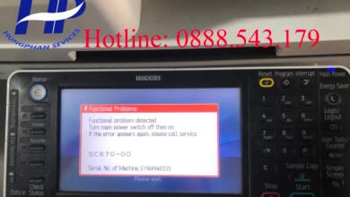 Ricoh mp6054 báo lỗi SC670-00