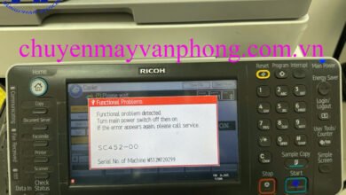 Máy photocopy Ricoh MPC5502 báo lỗi SC452
