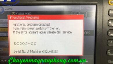 Máy photocopy Ricoh báo lỗi SC202-00