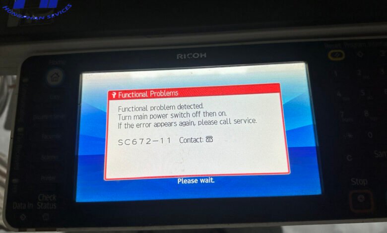 Máy photocopy Ricoh báo lỗi SC672-11