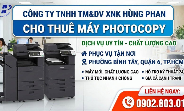 thuê máy photocopy phường Bình Tây
