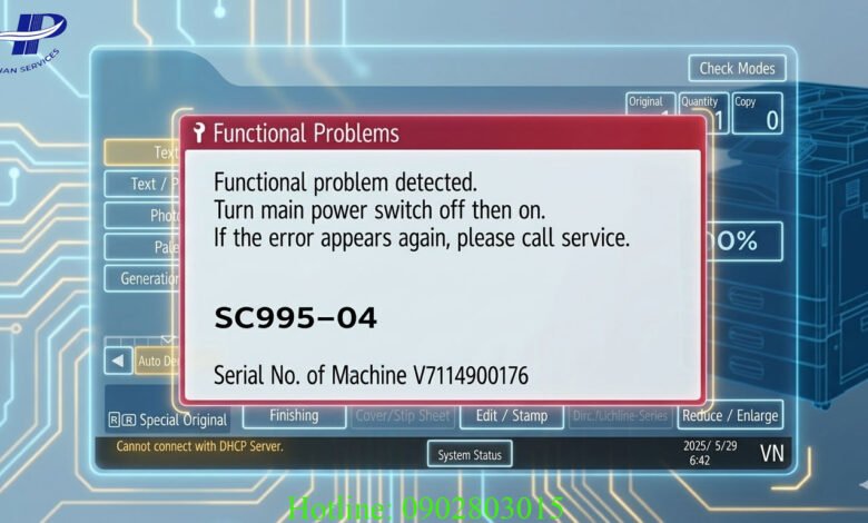 Bảng mã lỗi máy photocopy Ricoh Mp3554/mp4054/mp5054/6054