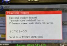 Máy photocopy Ricoh báo lỗi SC702-03