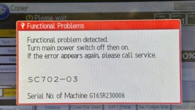 Máy photocopy Ricoh báo lỗi SC702-03